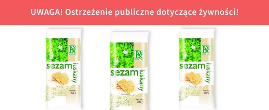 GIS ostrzega: pałeczki Salmonella w produkcie Sezam łuskany RADIX-BIS 300 g