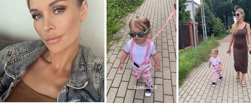 Joanna Krupa prowadza córkę na… smyczy dla dzieci